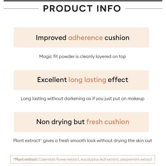 MISSHA Magic Cushion Cover Lasting Foundation SPF 50+ 21 Light Beige