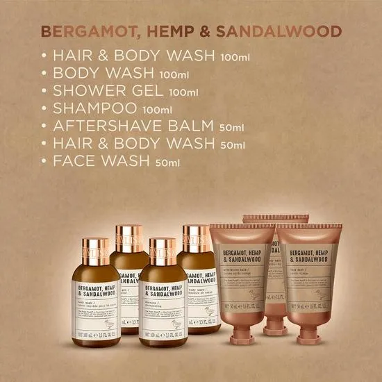 Baylis & Harding Bergamot, Hemp & Sandalwood 7 Day Essentials Gift Set Pack of 1