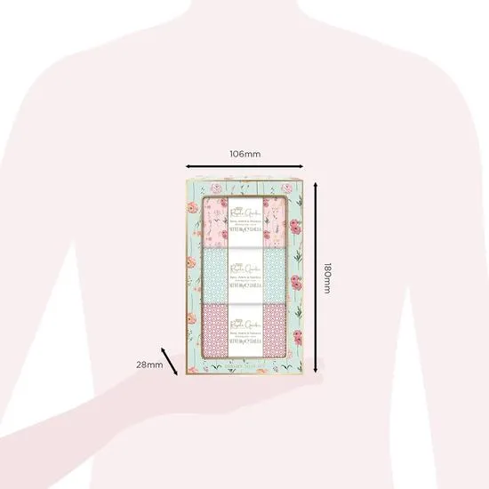 Baylis & Harding Royale Garden Rose, Poppy & Vanilla Luxury Wrapped Soaps Gift Set Pack of 3