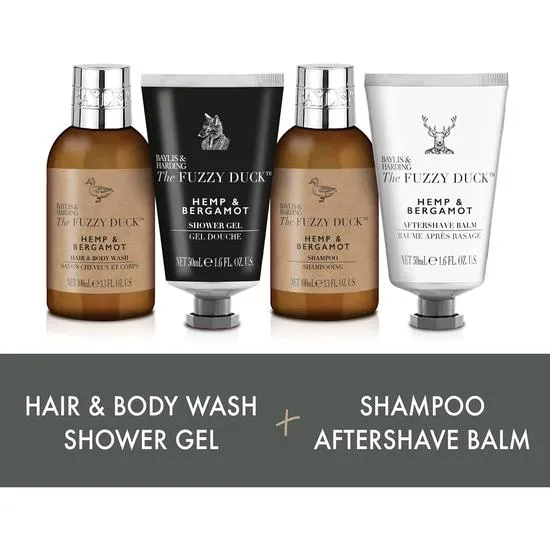 Baylis & Harding The Fuzzy Duck Mens Luxury Wash Bag Grey