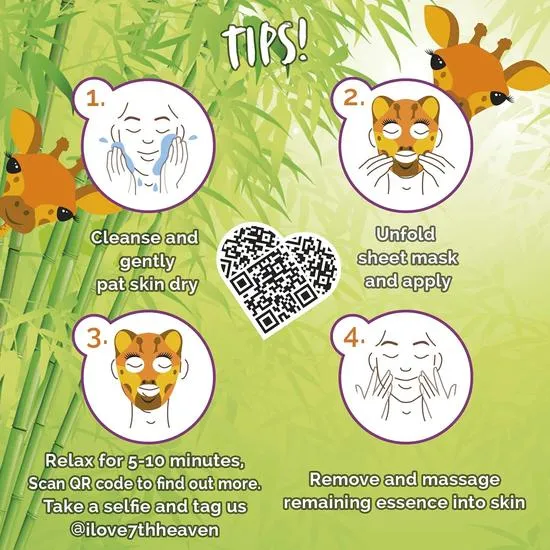 Montagne Jeunesse Face Food Born Free Giraffe Sheet Mask Cucumber & Aloe Vera