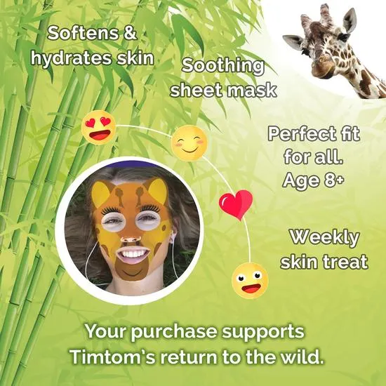 Montagne Jeunesse Face Food Born Free Giraffe Sheet Mask Cucumber & Aloe Vera