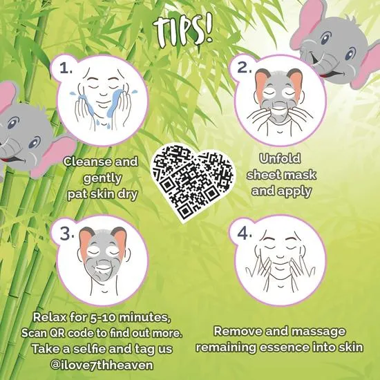 Montagne Jeunesse Face Food Born Free Elephant Sheet Mask Ginkgo & Lotus Blossom