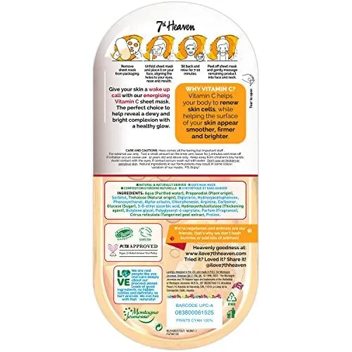 Montagne Jeunesse Nutriactive Vitamin C Sheet Mask Single