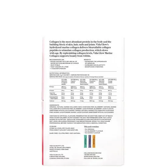 Vida Glow Natural Marine Collagen Multi-Flavour Edition 30 x 3g