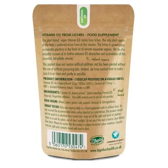 Together Health Vegan Vitamin D3 Vegicaps 30 Vegicaps