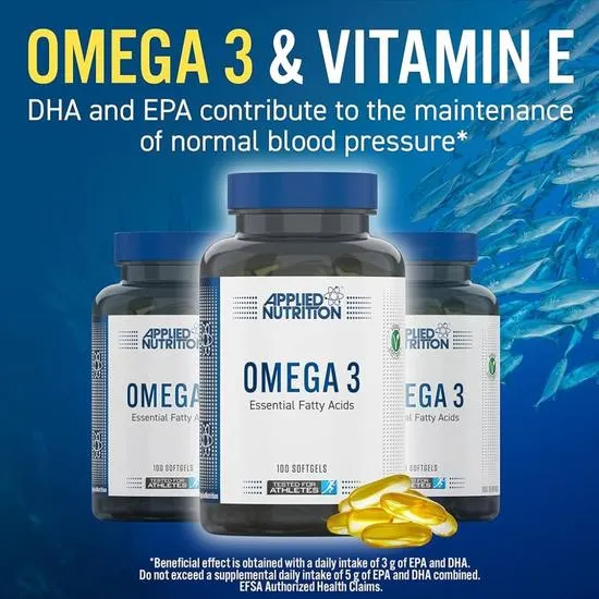 Applied Nutrition Omega 3 Softgels 100 Softgels