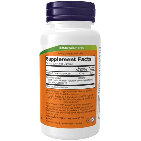NOW Foods Green Tea Extract 400mg Capsules 100 Capsules