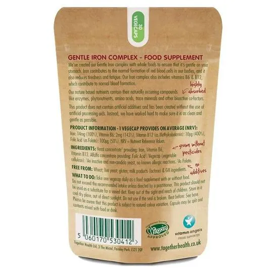 Together Health Gentle Iron Complex Vegicaps 30 Vegicaps
