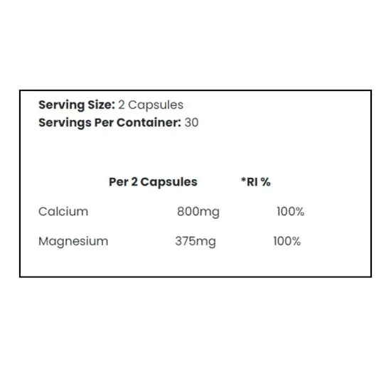 Applied Nutrition Calcium & Magnesium Capsules 60 Capsules