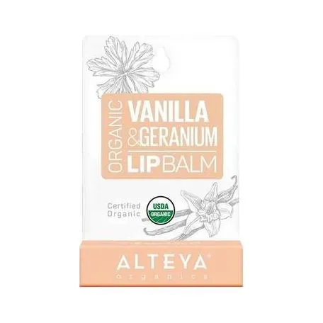 Alteya Organics Lip Balm Vanilla & Geranium 5g