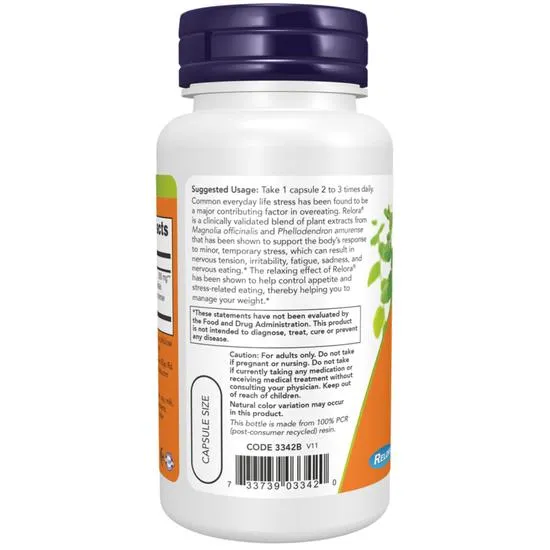 NOW Foods Relora 300mg Capsules 60 Capsules
