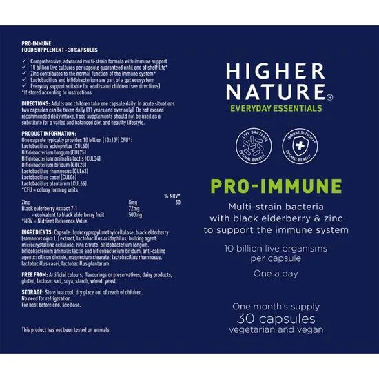 Higher Nature Pro-Immune Capsules 30 Capsules
