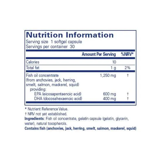 Pure Encapsulations O.N.E. Omega Capsules 30 Capsules