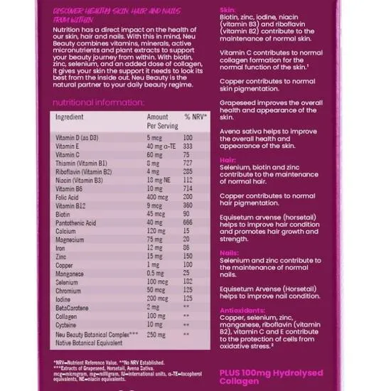 Neubria Neu Beauty Formula Tablets 30 Tablets