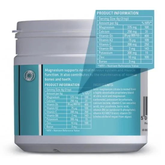 Mag365 Magnesium Plus Calcium Powder 210g