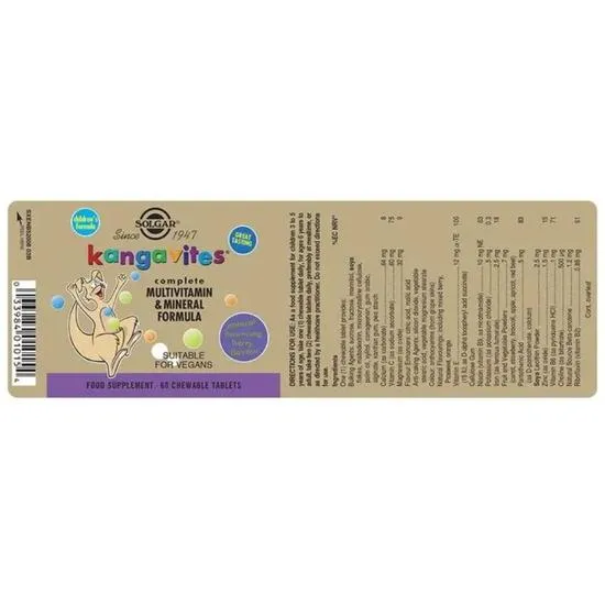 Solgar Kangavites Bouncin' Berry Chewable Tablets 60 Tablets