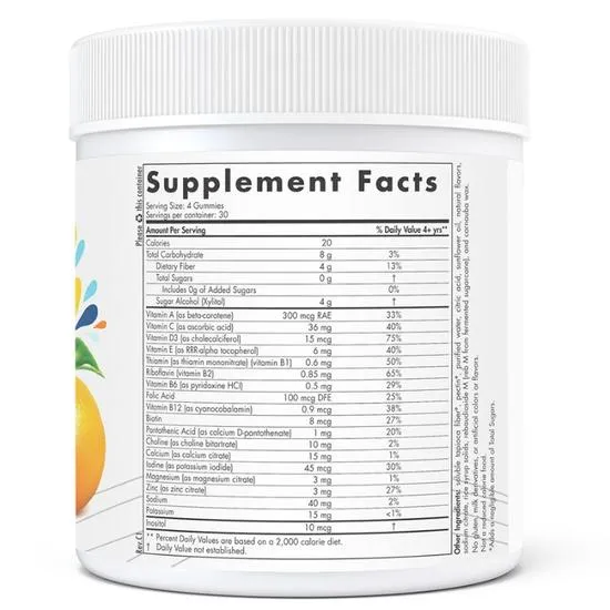 Nordic Naturals Kids Multi Zero Sugar Orange Lemon Gummies 120 Gummies