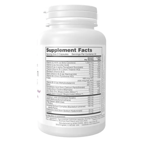 NOW Foods Hair Skin & Nails Capsules 90 Capsules