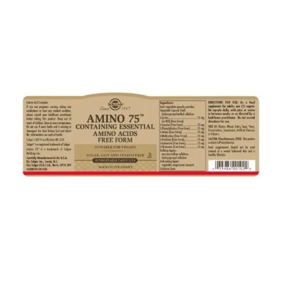 Solgar Amino 75 Vegicaps 30 Vegicaps