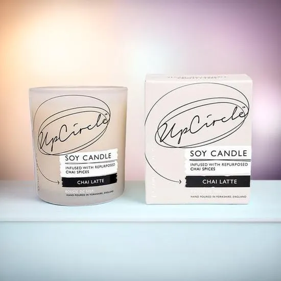 UpCircle Beauty Chai Latte Natural Soy Candle