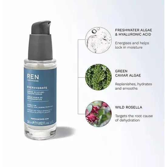 REN Everhydrate Marine Moisture-Restore Serum 30ml