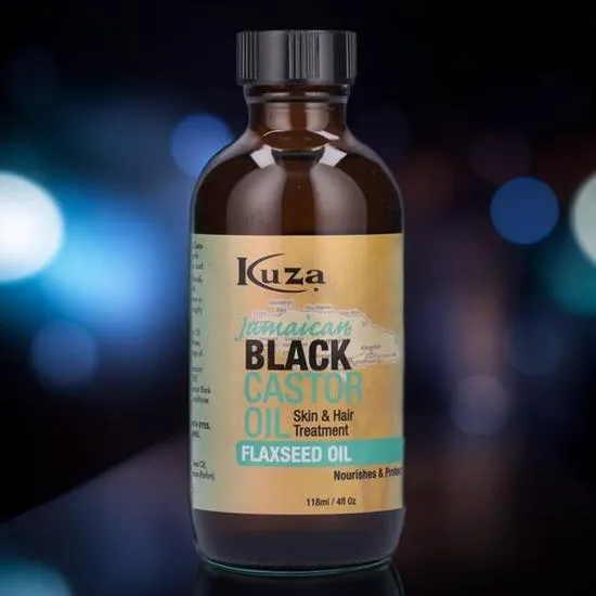 Kuza Jamaican Black Castor Oil Flaxseed Oil 4oz