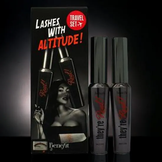 Benefit Lashes With Altitude Gift Set They're Real Mascara Jet Black 2 x 8.5g