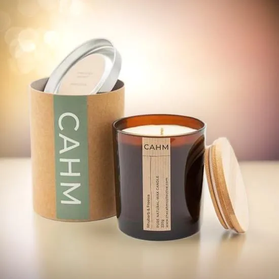 CAHM Rhubarb & Freesia Candle Amber
