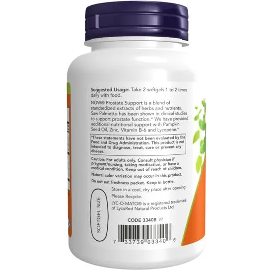 NOW Foods Prostate Support Softgels 180 Softgels
