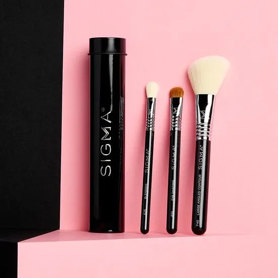 Sigma Beauty ESSENTIAL TRIO BRUSH SET Black