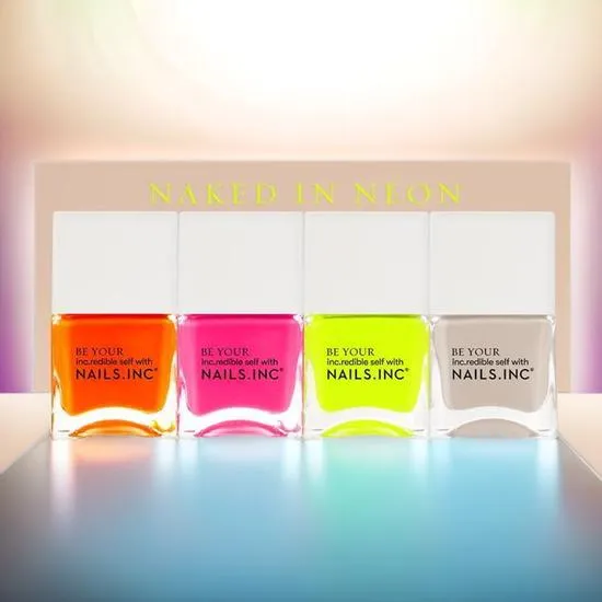 Nails Inc Naked In Neon Top Coat Quad 14ml