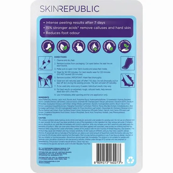 Skin Republic Foot Pedi Peel Max Mask 40ml