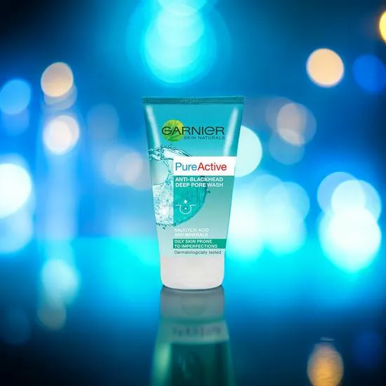 Garnier Pure Active Anti Blackhead Deep Pore Face Wash Oily Skin