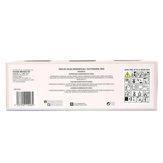 Sunday Rain Scented Candle Trio Set Mini