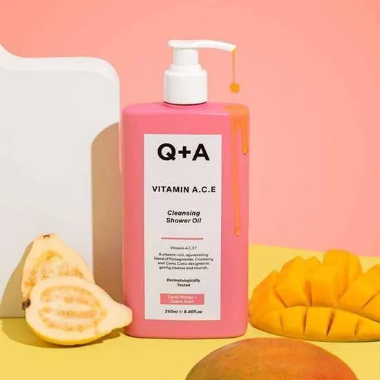 Q+A Vitamin A.C.E Cleansing Shower Oil 250ml