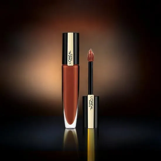 L'Oreal Paris Rouge Signature Matte Metallic Liquid Lipstick 136 Armored