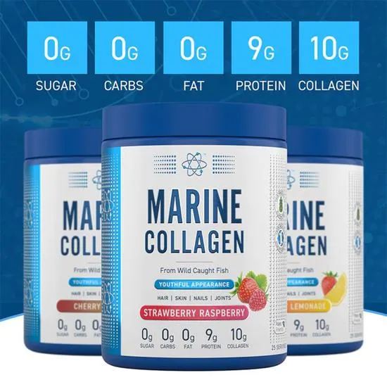 Applied Nutrition Marine Collagen Strawberry Raspberry 300g