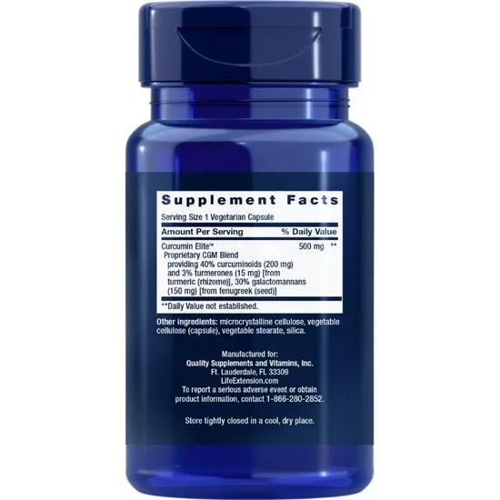Life Extension Curcumin Elite Turmeric Extract Vegicaps 30 Vegicaps