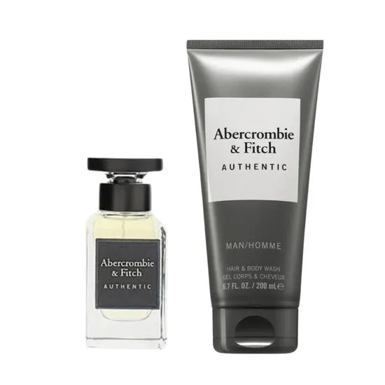 Abercrombie & Fitch Authentic Man Men's Aftershave Gift Set 50ml Eau De Toilette + 200ml Body Wash