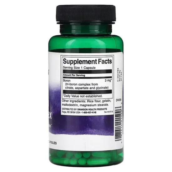Swanson Triple Boron Complex 3mg Capsules 250 Capsules