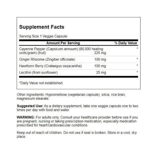 Swanson Super Cayenne Capsules 100 Capsules