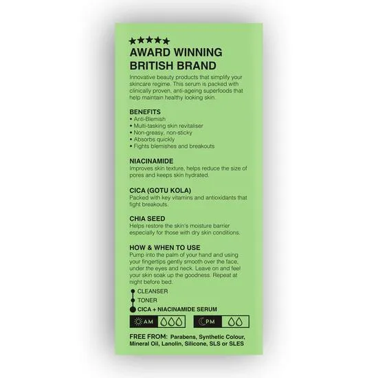 BeautyPro Cica + Niacinamide Blemish Control Daily Serum 30ml