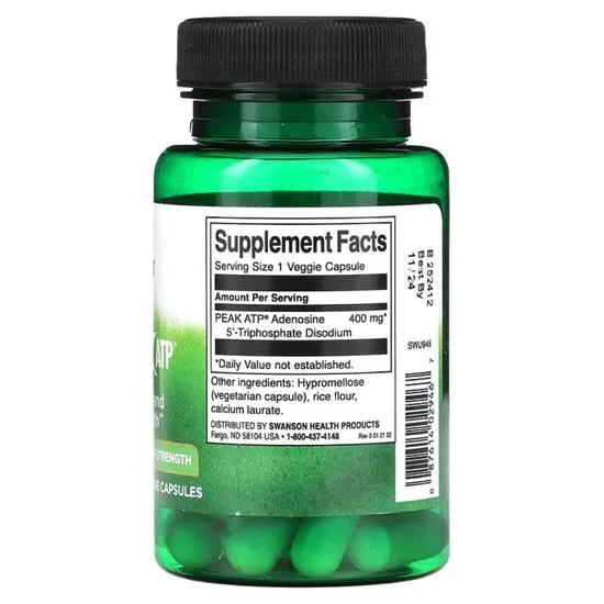 Swanson Peak ATP Maximum Strength Capsules 30 Capsules