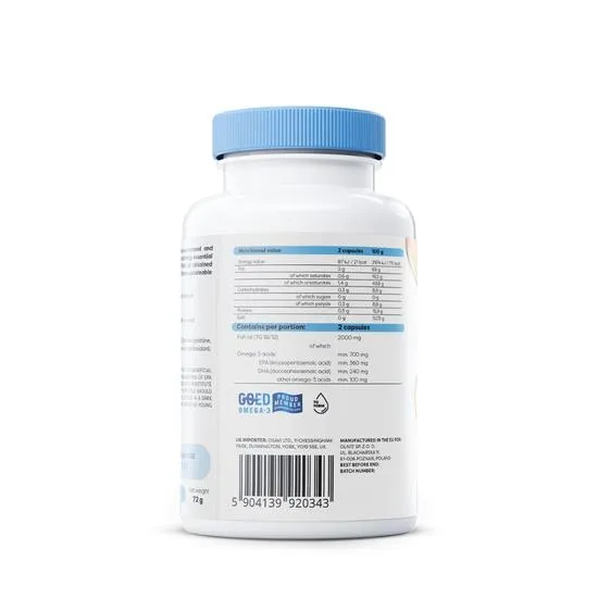 Osavi Omega-3 Fish Oil Molecularly Distilled 1000mg Lemon Softgels 60 Softgels