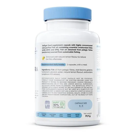 Osavi Omega-3 Extra Molecularly Distilled 1300mg Lemon Softgels 120 Softgels