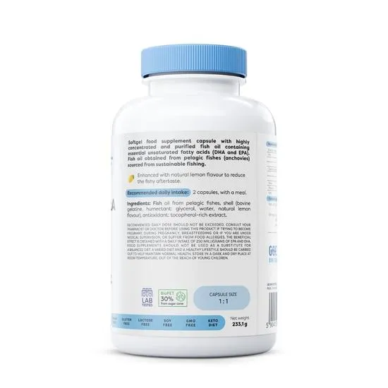 Osavi Omega-3 Extra Molecularly Distilled 1300mg Lemon Softgels 120 Softgels