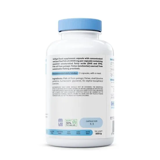 Osavi Omega-3 Fish Oil Molecularly Distilled 1000mg Softgels 60 Softgels