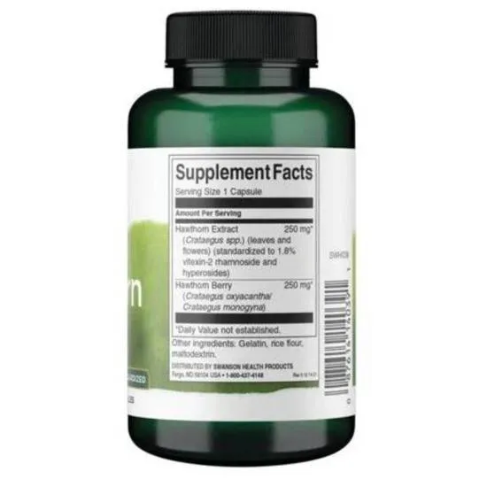 Swanson Hawthorn Extract 500mg Capsules 120 Capsules