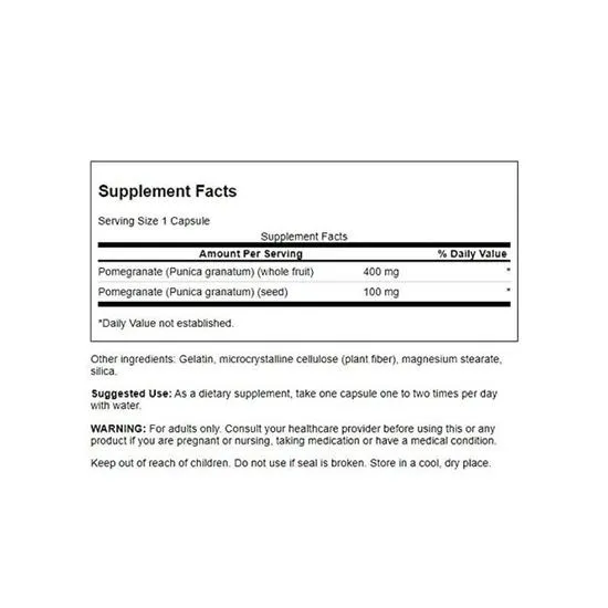 Swanson Full Spectrum Pomegranate Capsules 60 Capsules